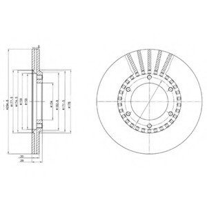 Тормозной диск Delphi BG2365