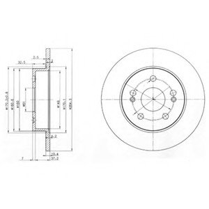 Тормозной диск Delphi BG2698