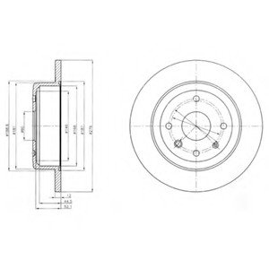 Тормозной диск Delphi BG4244