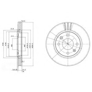 Тормозной диск Delphi BG2871