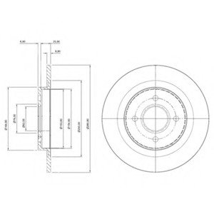 Тормозной диск Delphi BG3743