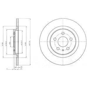 Тормозной диск Delphi BG3741