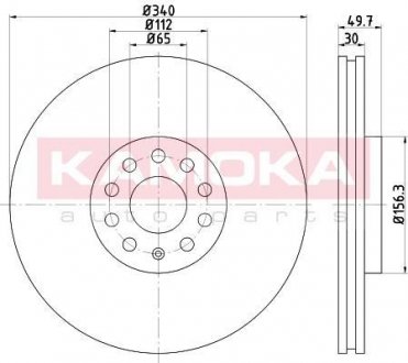 Тормозной диск KAMOKA 103313 (фото 1)