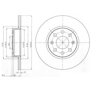 Тормозной диск Delphi BG4155