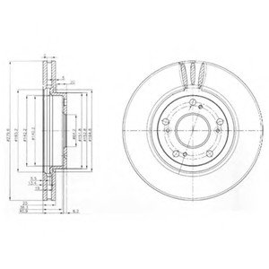 Тормозной диск Delphi BG3977