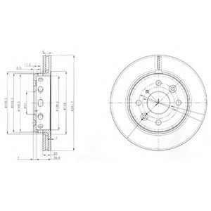 Тормозной диск Delphi BG3074