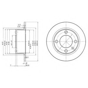 Тормозной диск Delphi BG2691