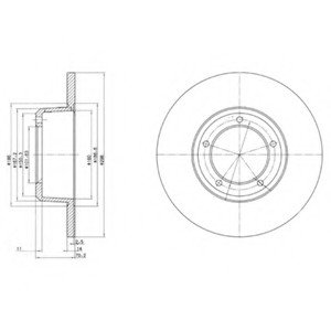 Тормозной диск Delphi BG2297