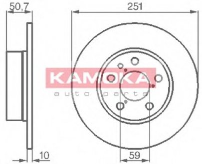 Тормозной диск KAMOKA 103134