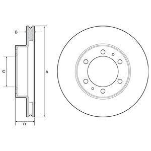 Тормозной диск Delphi BG4557 (фото 1)