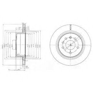 Тормозной диск Delphi BG4043