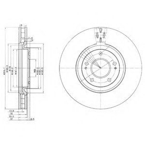 Тормозной диск Delphi BG3988