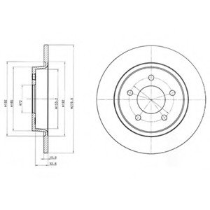 Тормозной диск Delphi BG3930