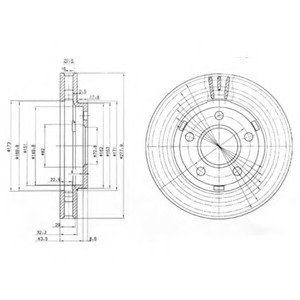 Тормозной диск Delphi BG3144