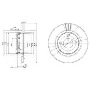 Тормозной диск Delphi BG2784