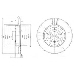 Тормозной диск Delphi BG3830