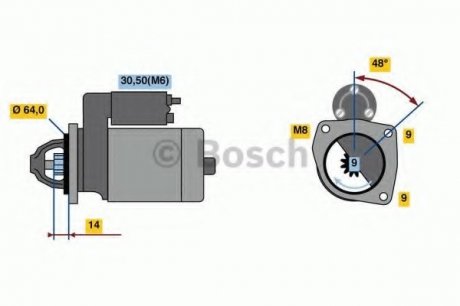 Стартер BOSCH 0 986 024 020