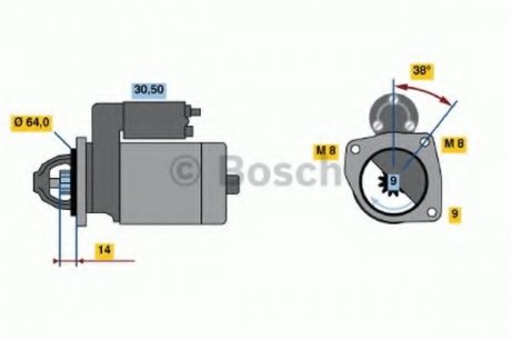 Стартер BOSCH 0 986 021 590