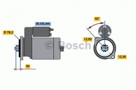 Стартер BOSCH 0 986 018 040