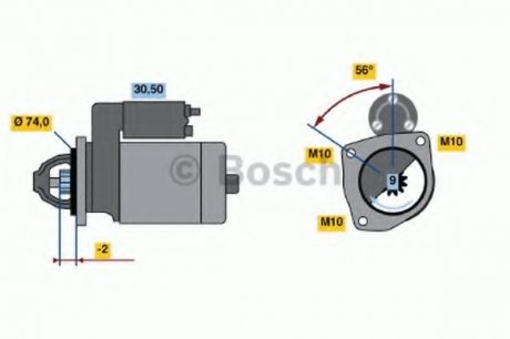 Стартер BOSCH 0 986 016 950