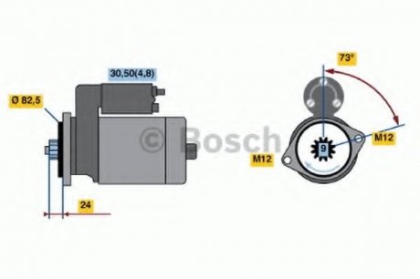 Стартер BOSCH 0 986 021 630