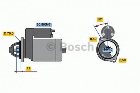 Стартер BOSCH 0 986 018 570