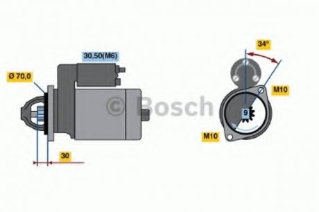 Стартер BOSCH 0 986 020 350