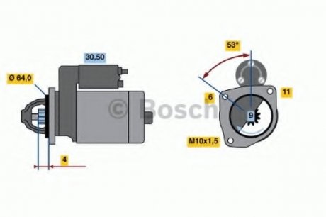 Стартер BOSCH 0 986 017 840