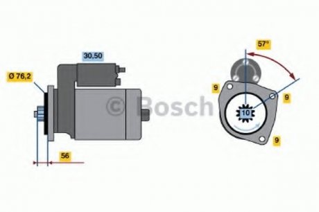 Стартер BOSCH 0 986 016 990