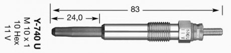 Свеча накаливания NGK NGK Spark Plug 5104