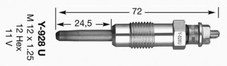 Свеча накаливания NGK NGK Spark Plug 4389