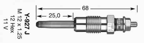 Свеча накаливания NGK NGK Spark Plug 4916