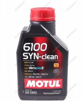 Масло моторное 6100 Syn-Clean 5W-40 (1 л) Motul 854211