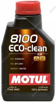 Масло моторное 8100 Eco-Clean 5W-30 (1 л) Motul 841511 (фото 1)