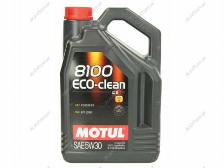 Масло моторное 8100 Eco-Clean 5W-30 (5 л) Motul 841551 (фото 1)