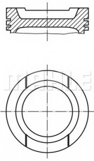 Поршень з кільцями, 82,76mm, +0,25, VW Golf IV,Passat,T5 2.0i 98-15 030 92 01 MAHLE 0309201