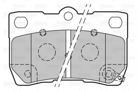 Гальмівні колодки дискові LEXUS GS/IS 2,2-4,3 R 05-13 Valeo 301888