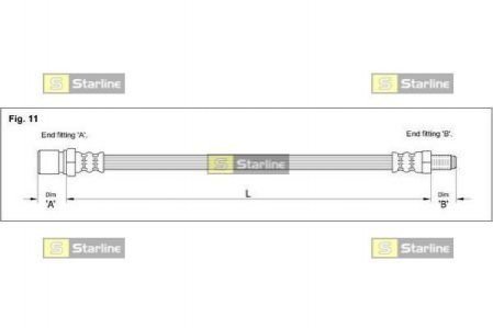 Гальмівний шланг STARLINE STAR LINE HA DC.1205