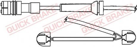 Сигнализатор износа тормозных колодок (к-кт 2шт) WS 0350 A OJD Quick Brake WS0350A (фото 1)
