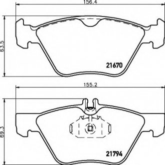Комплект тормозных колодок, дисковый тормоз HELLA 8DB 355 007-861