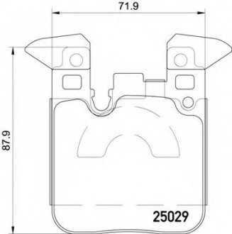 Комплект тормозных колодок, дисковый тормоз Brembo P 06 087 (фото 1)