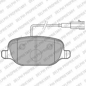 Комплект тормозных колодок, дисковый тормоз Delphi LP2223