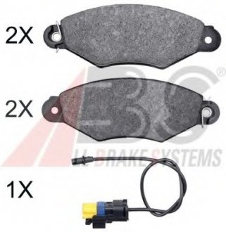 Комплект тормозных колодок, дисковый тормоз A.B.S. ABS 37997