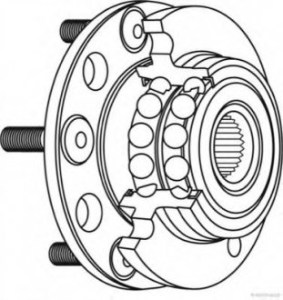 Підшипник колеса,комплект HERTH+BUSS JAKOPARTS J4711049 (фото 1)