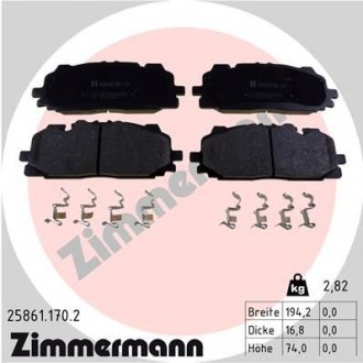 Колодки гальмівні дискові ZIMMERMANN 25861.170.2