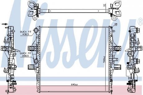 Радіатор, охлаждение двигателя NISSENS Nissens A/S 61989