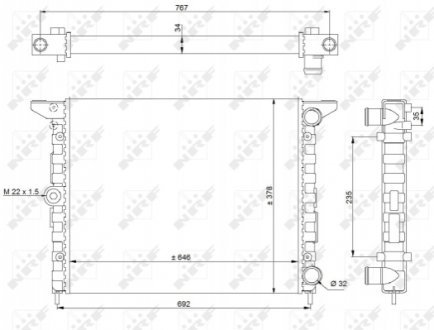 CHгODNICA VW SHARAN 1,9TDI/2,0B NRF 519523