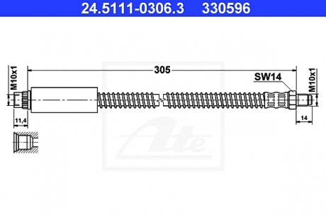 Тормозной шланг ATE 24.5111-0306.3