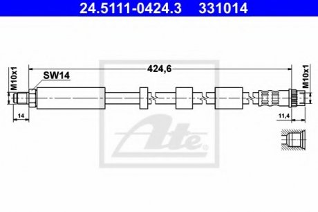 Тормозной шланг ATE 24.5111-0424.3