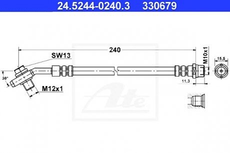Тормозной шланг ATE 24.5244-0240.3